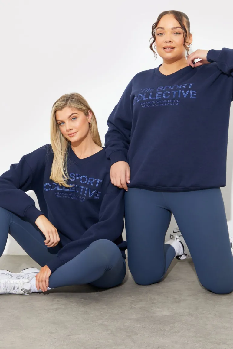 V-Neck Embroidered Sport Collective Jersey Sweater