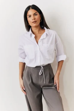 White Oversized Poplin Shirt