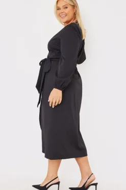 Wrap Waist Midi Dress