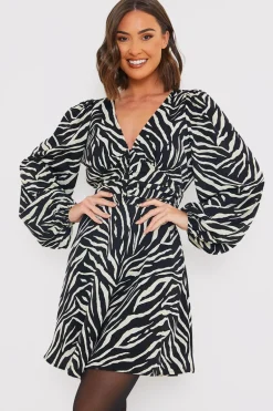 Zebra Woven Mini Dress